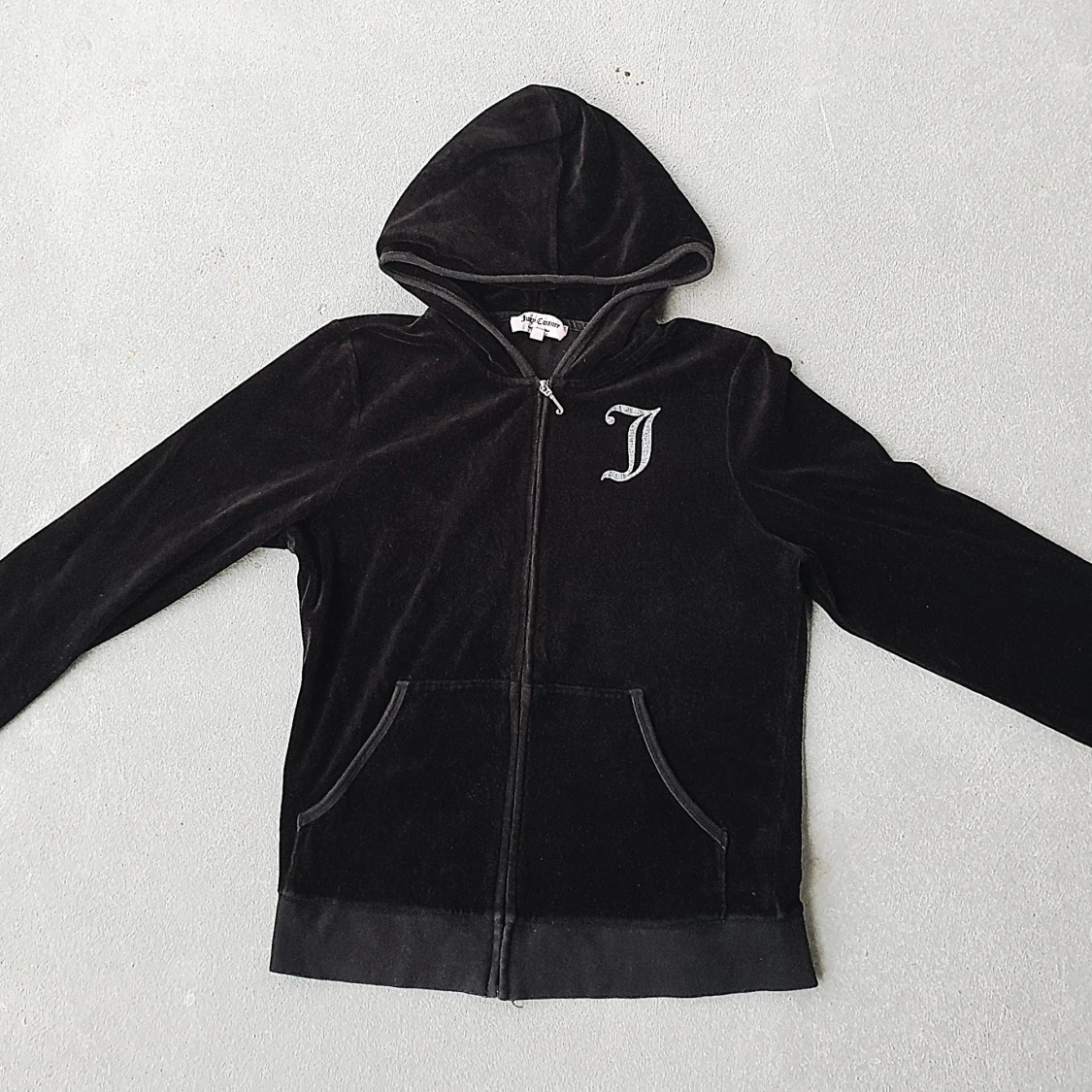 Vintage original Juicy Couture Black Velvet Hoodie - 90