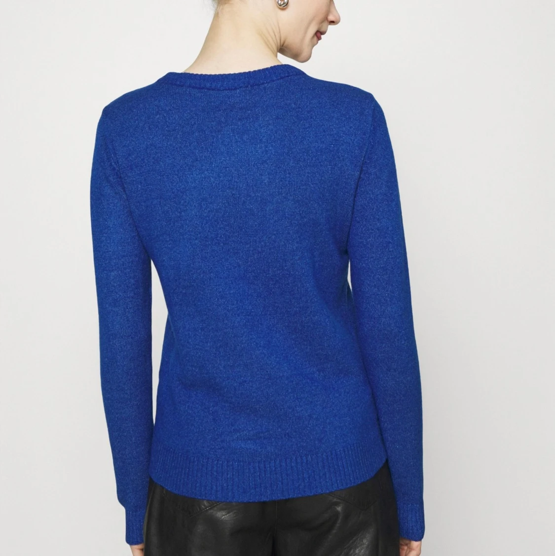 Stickad blå VILA tröja stl S - 90