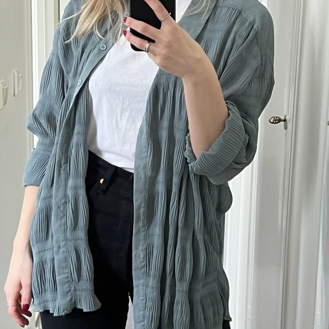 Oversize rynkad skjorta