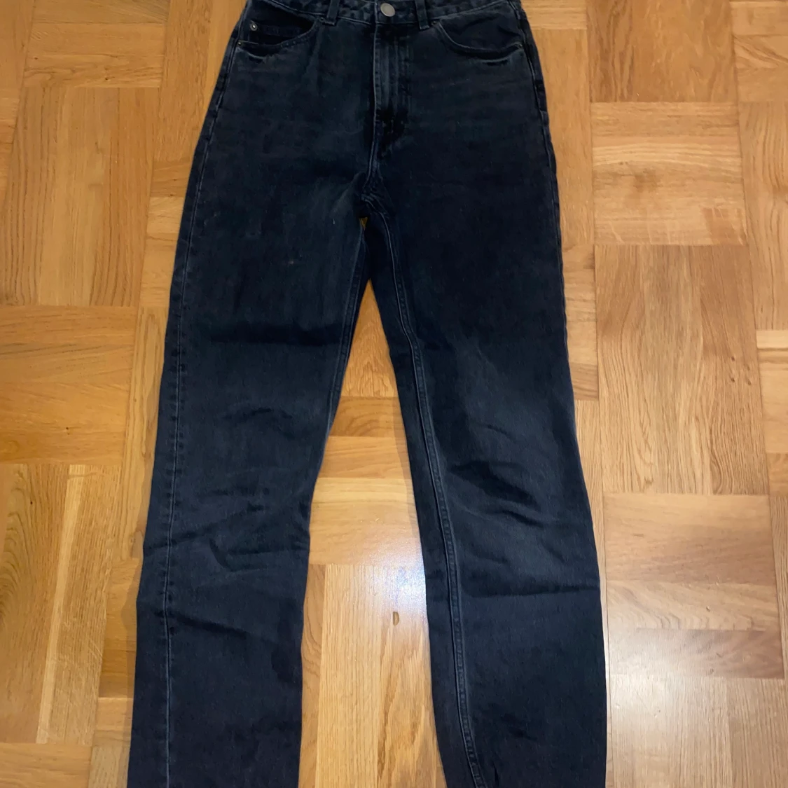 Svart/Gråa långa byxor