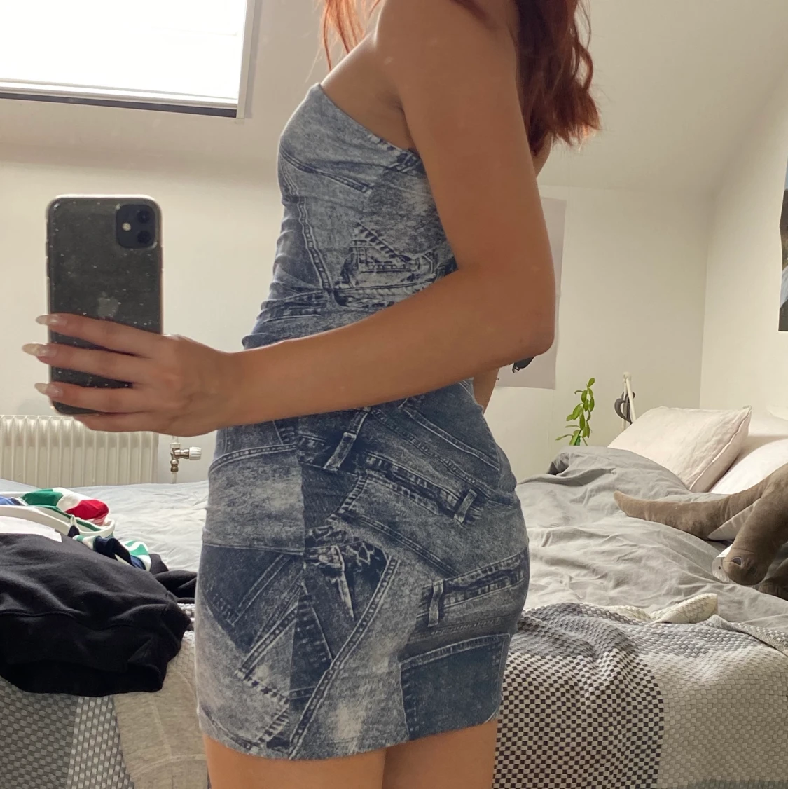 Strapless bodycon hm klänning