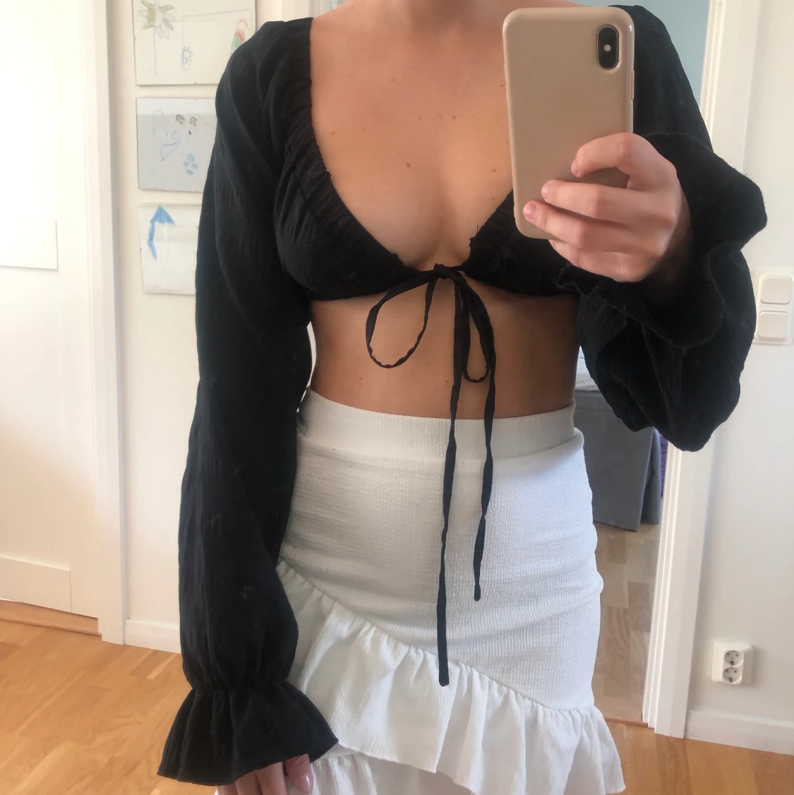 Långärmad croptop