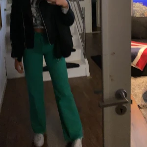 Gröna jeans - Skitsnygga jeans från zara. Använda fåtal gånger. Storlek 36