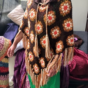 Hippie poncho  - 70s retro poncho 