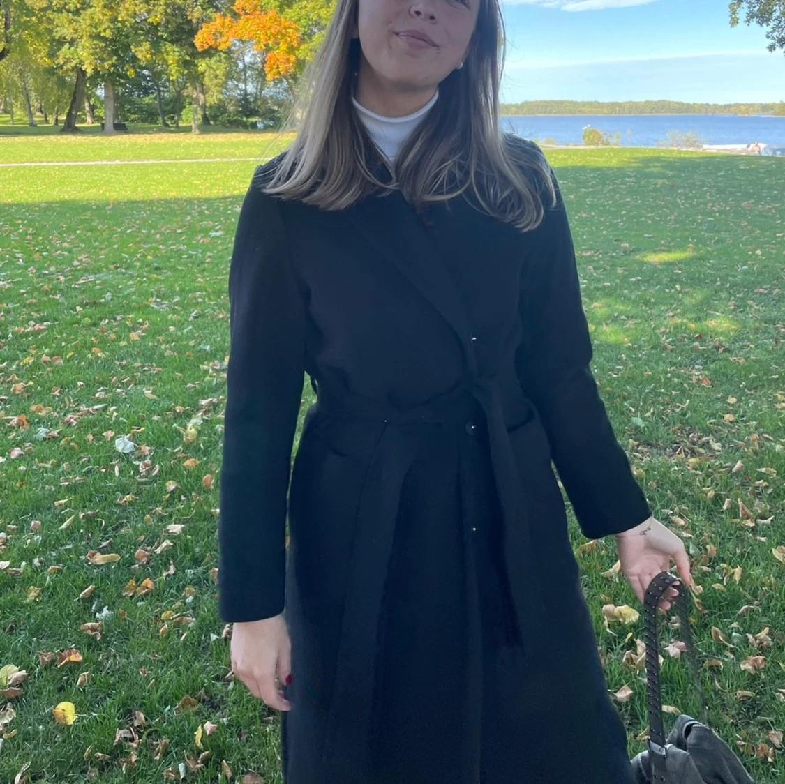 Svart ullskappa Ellos  - 90