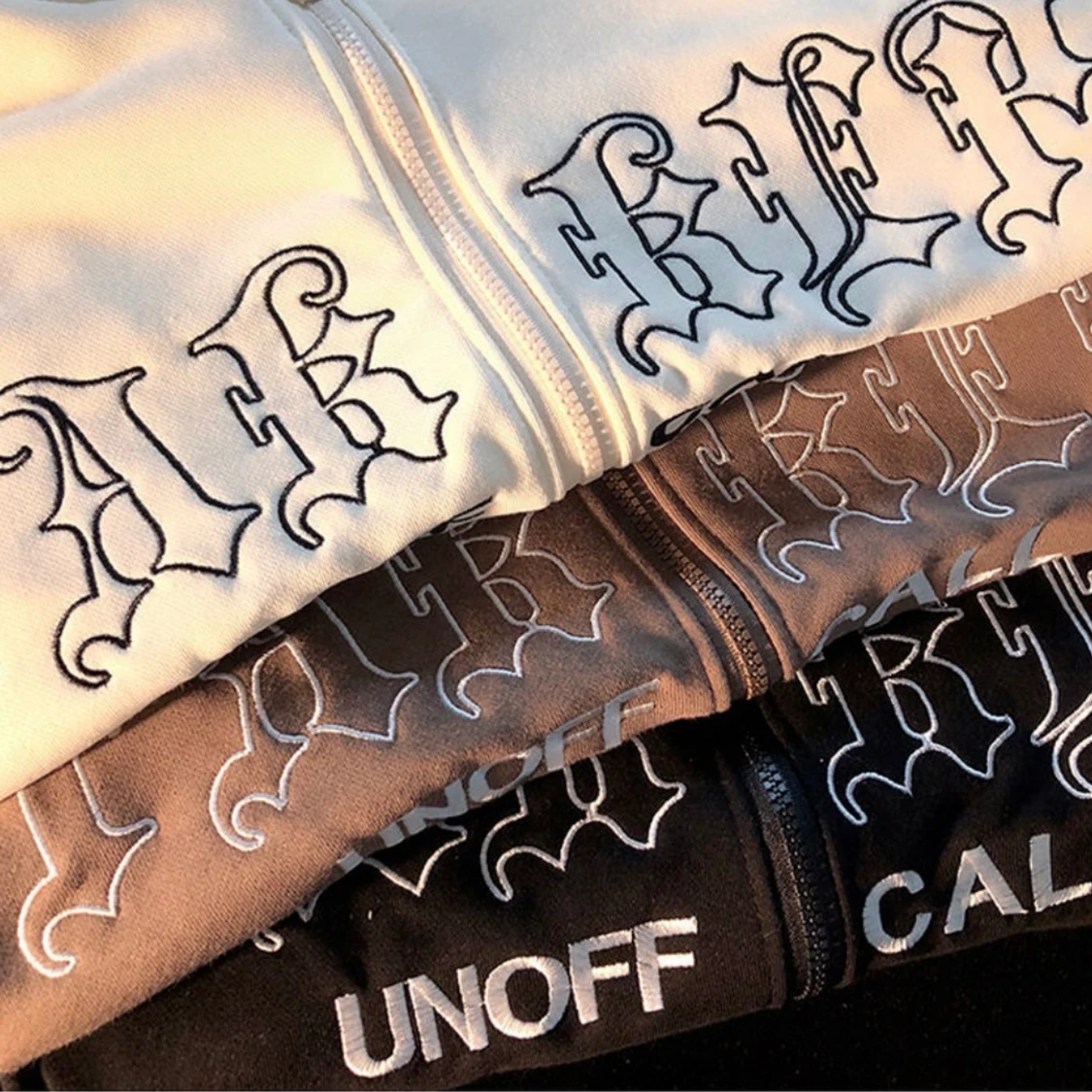 Y2K Broderad vintage zip-up - 91