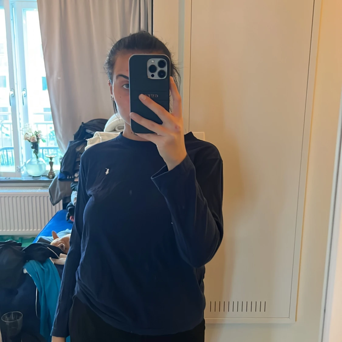 Ralph lauren navy långärmad 