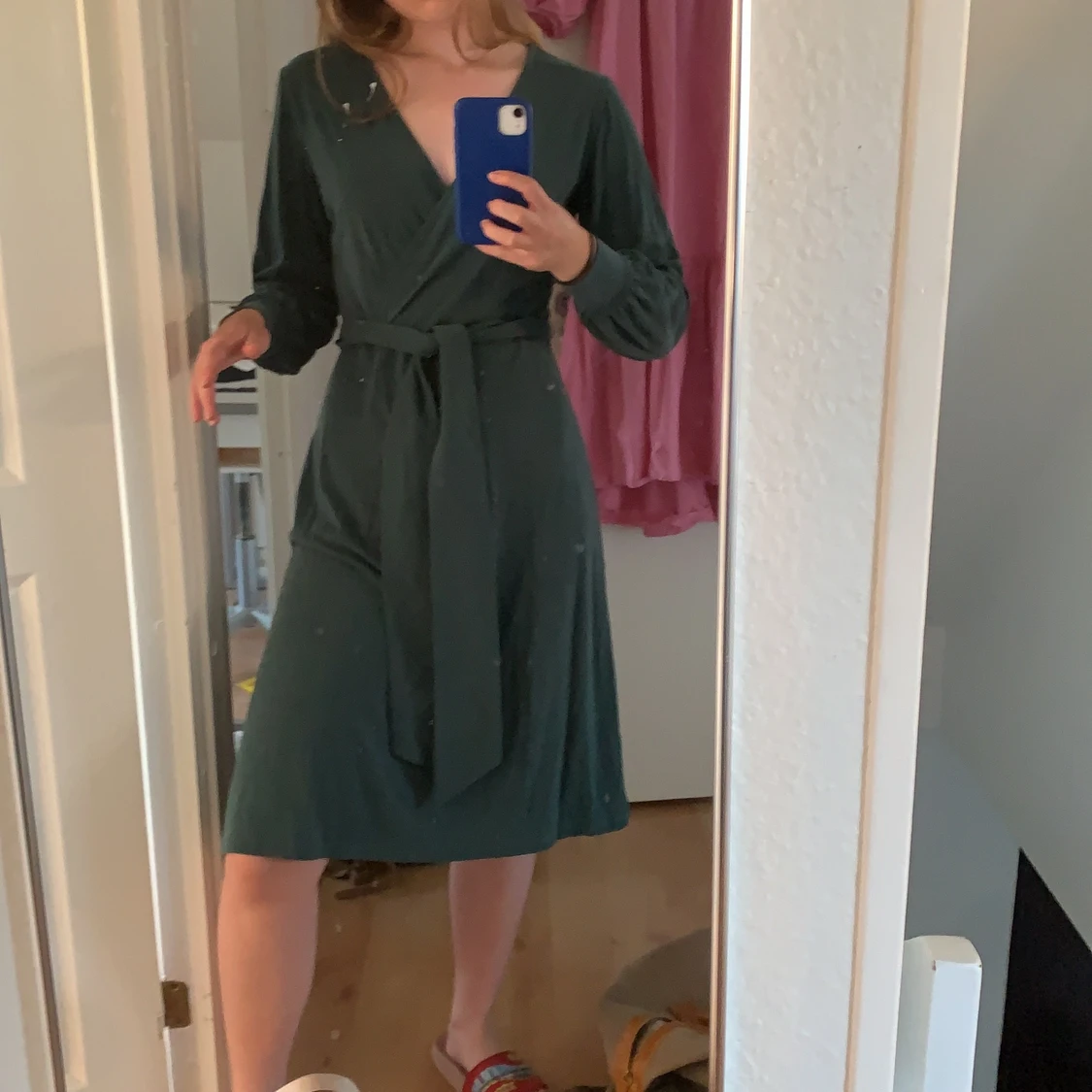 Mossgrön klänning - 90
