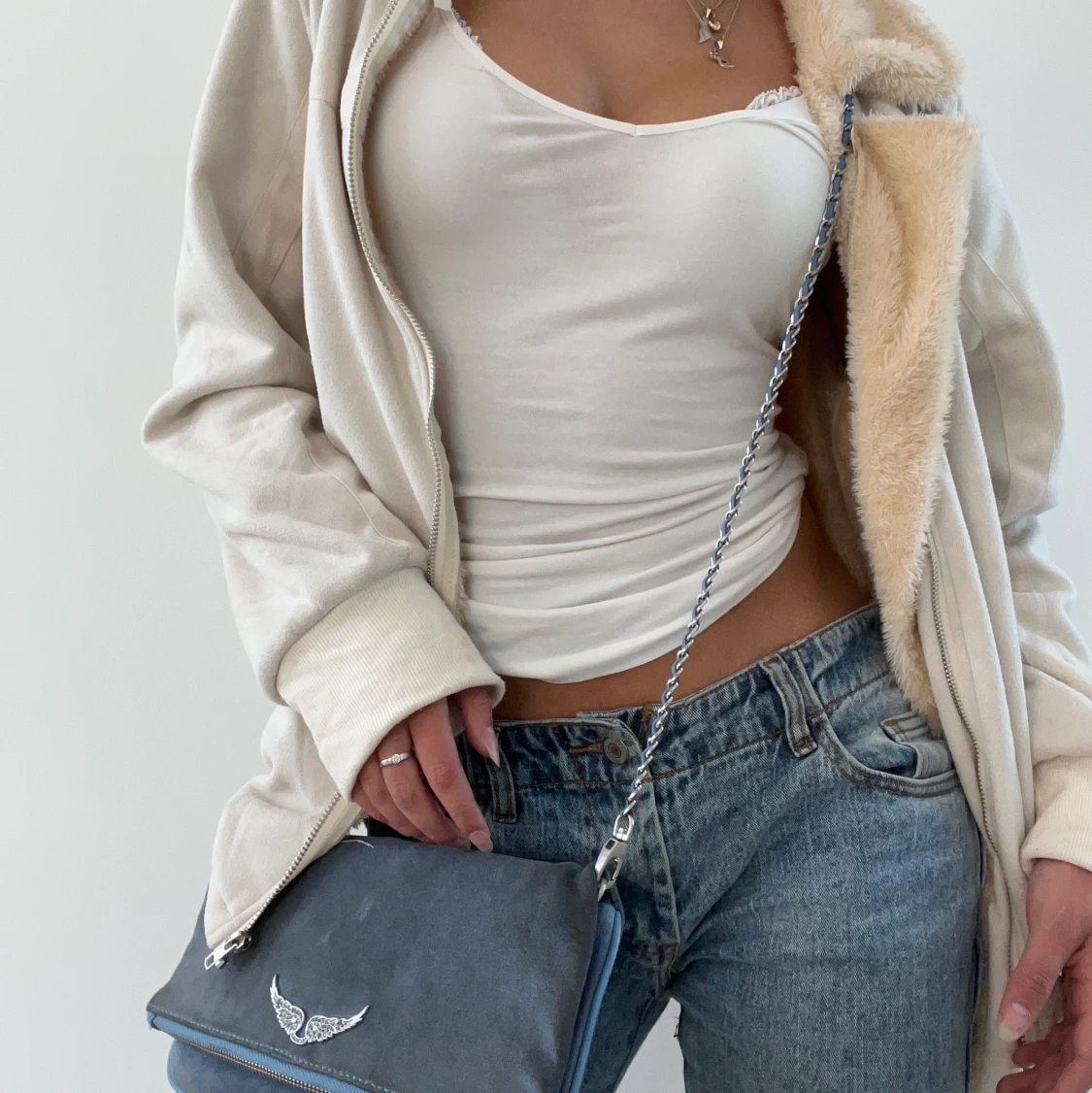 Kofta/jacka med fluff ⚡️✨ - 90