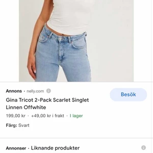 Vitt Gina linne - Hej hej jag säljer detta vita linne i gott skick. Det är i storlek xxs men passar även mig som bär s. Köpt för 99 kr på Gina
