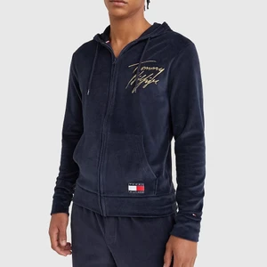 Tommy Hilfiger kofta - Tommy Hilfiger ”velour signature logo hoody” Storlek medium. Nypris 999kr.