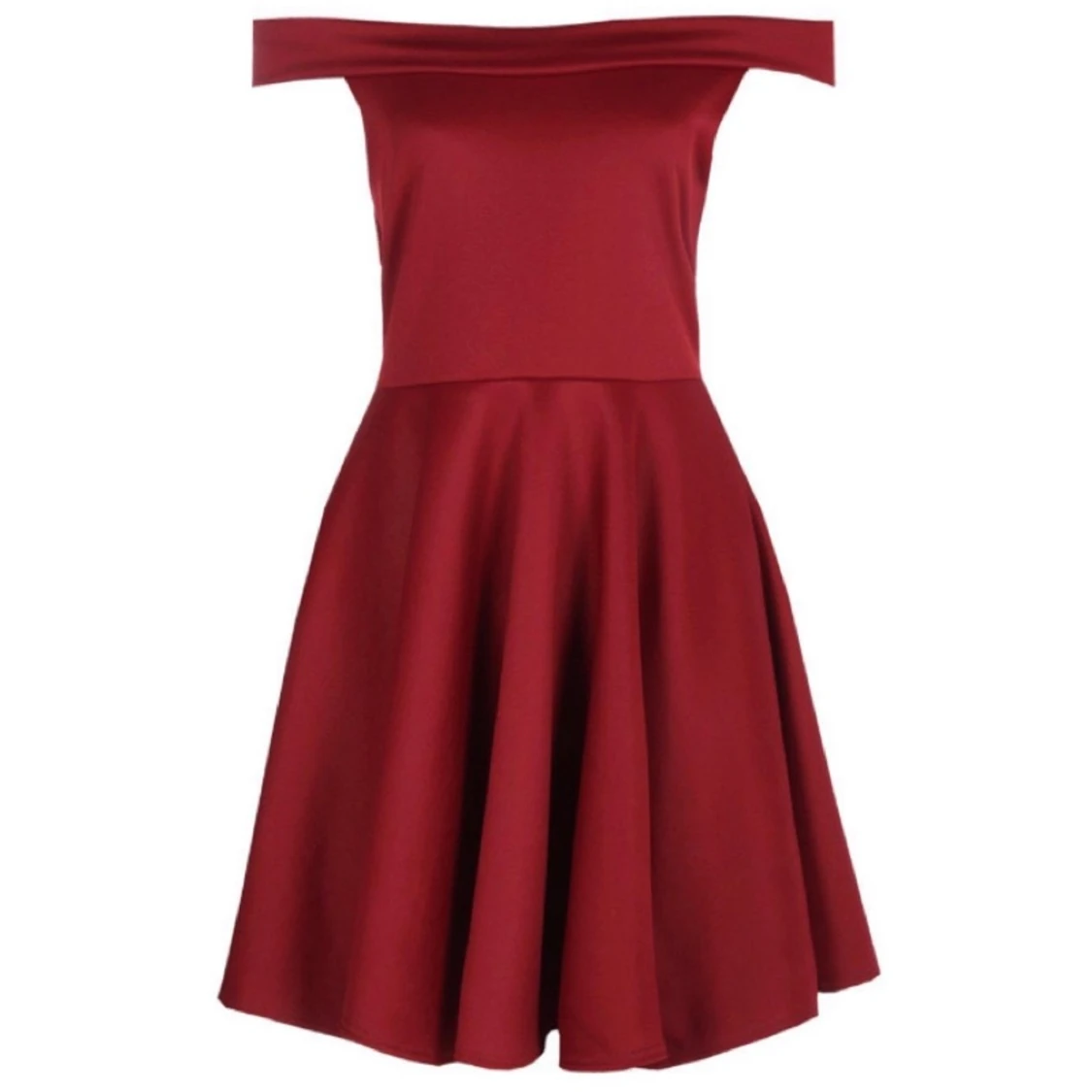 Vinröd skaterklänning - 90