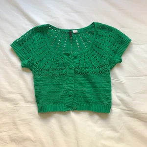 grön virkad  - grön virkad topp från hm🥝 knappt använd 