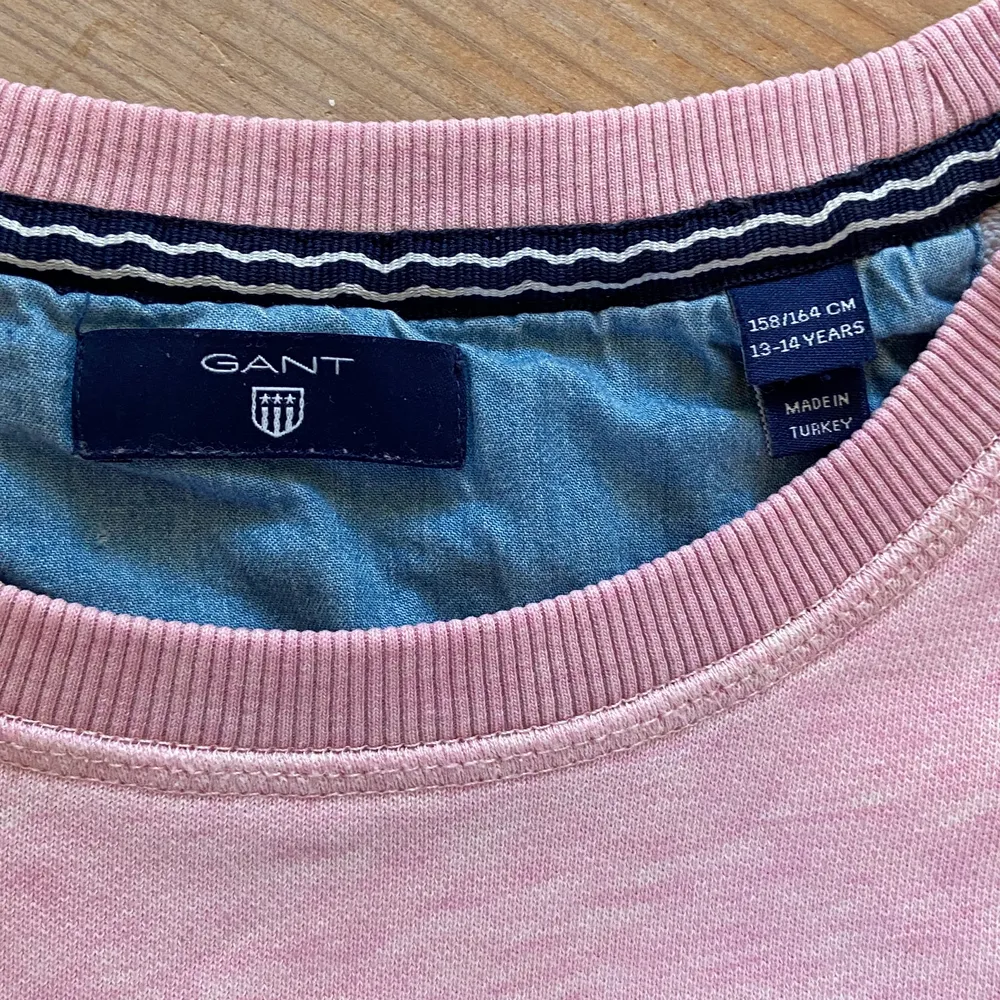 Jättefin rosa gant sweatshirt. Använd en del med jättefint skick! Strl 13-14 Nypris: 1000kr. mitt pris: 350kr + frakt. Tröjor & Koftor.