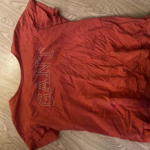 GANT T-SHIRT - Jättefin orange/röd gant tröja i storlek M. Har ett litet hål på som ni ser på bilden. Rensar min garderob därav sälja den. 10kr + 30 frakt! 