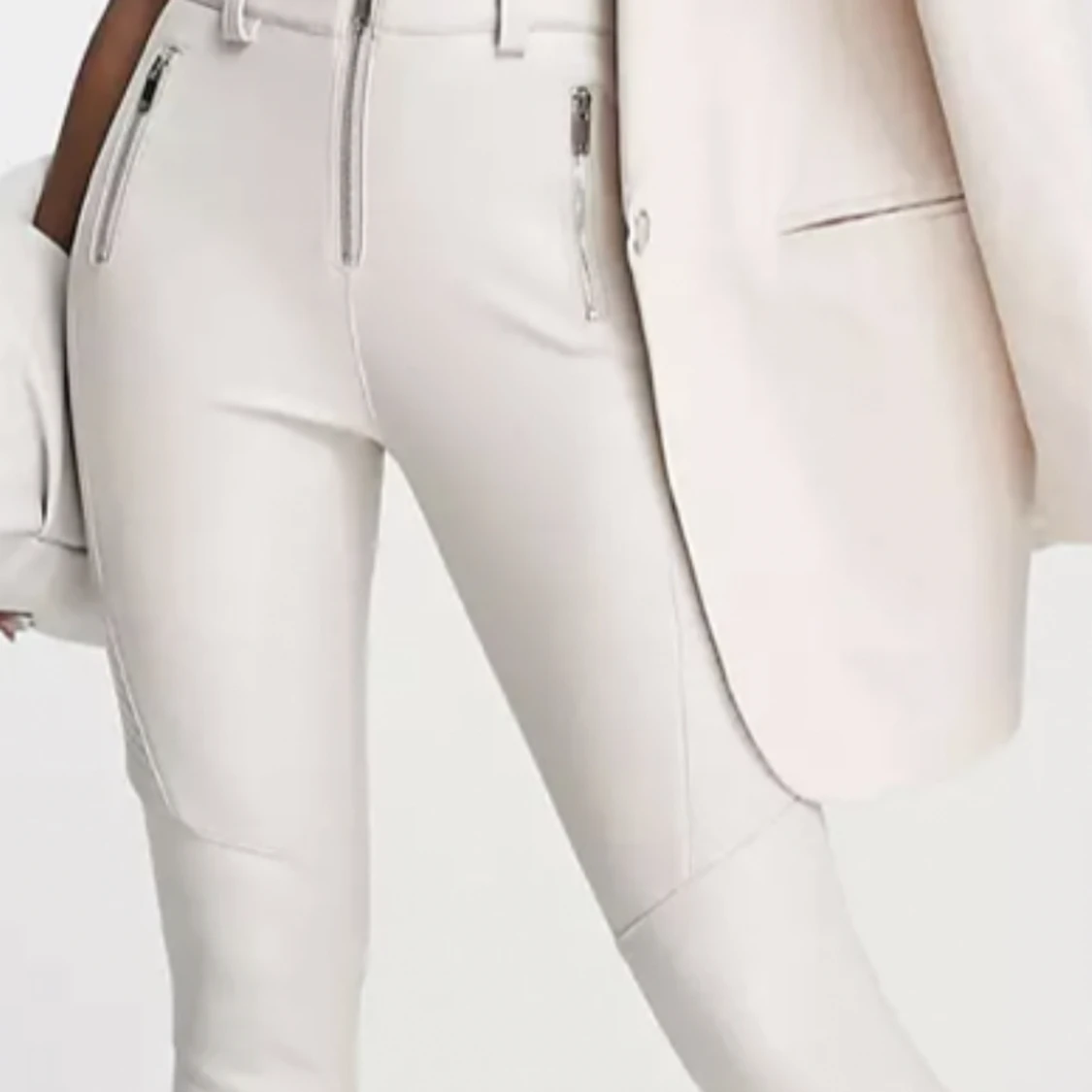 Nya naturvita skinny byxor - 91