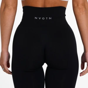 Nvgtn - Solid seamless leggings i svart. Endast testade, säljs då jag fått fel storlek :(