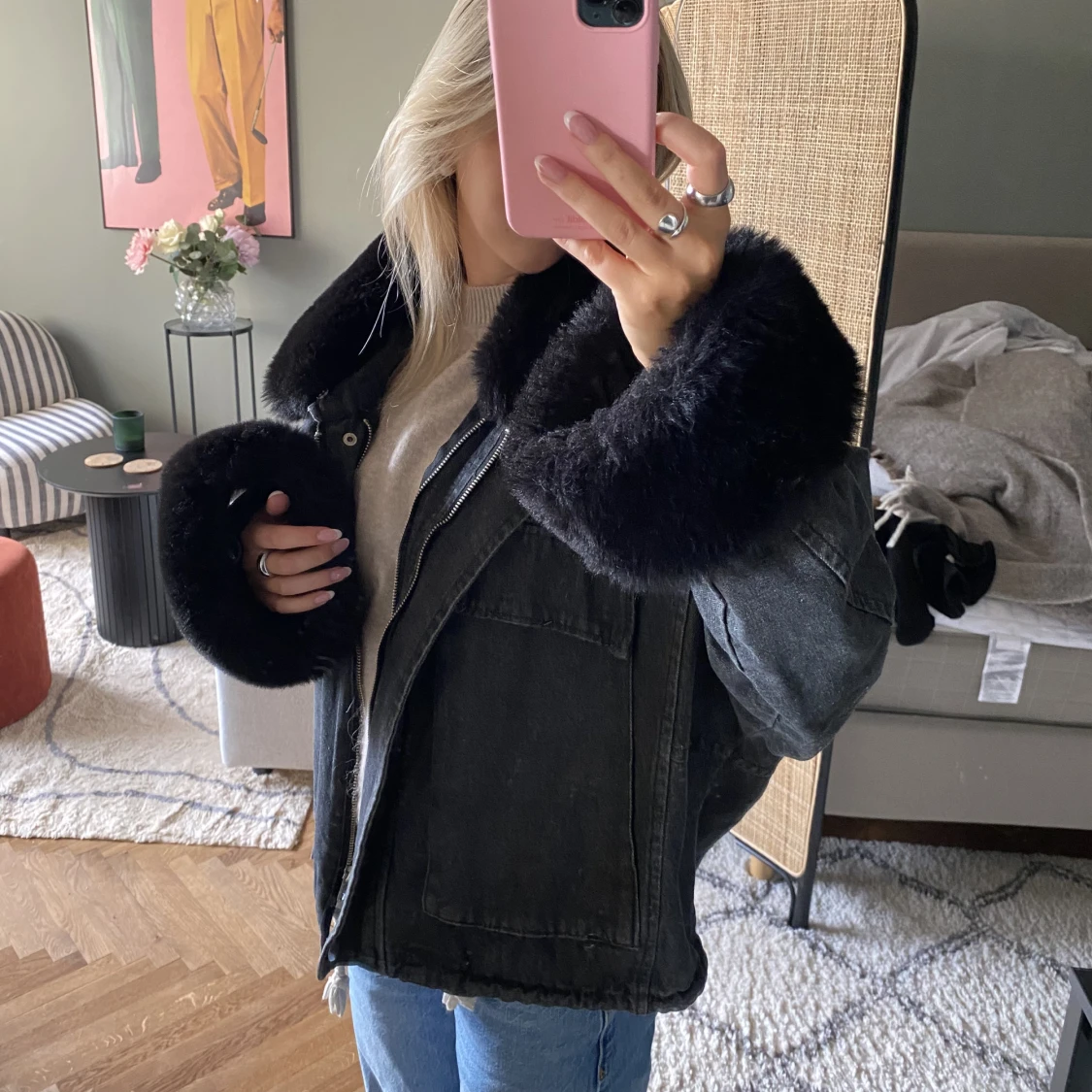 Jacka med päls