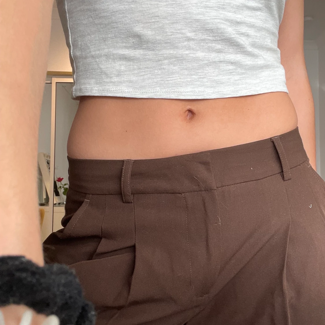 Bruna kostymbyxor - 91
