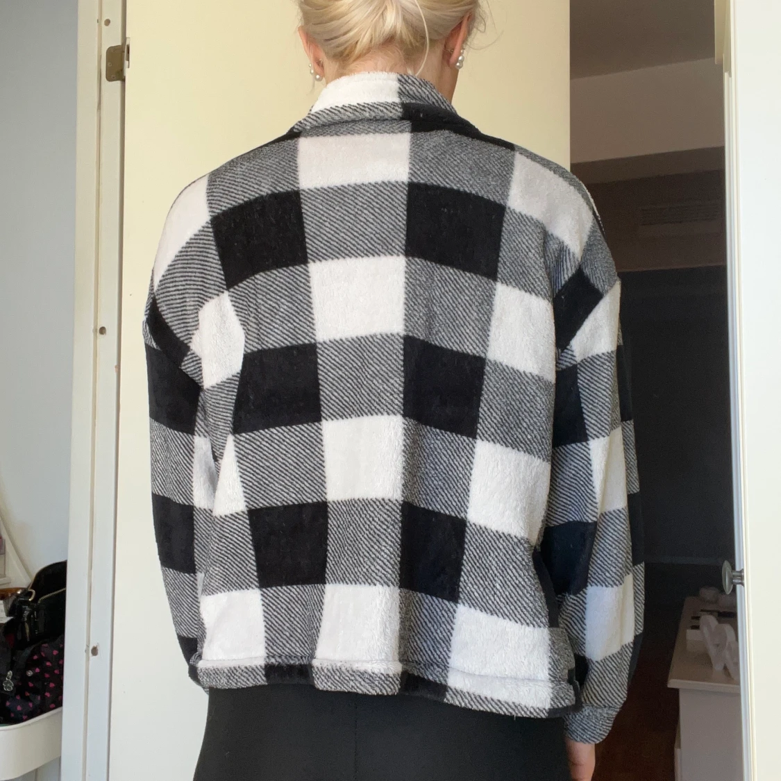 Rutig jacka i fleece - 91