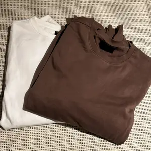 2 tröjor från H&M, en vit i strl L och en brun i strl M