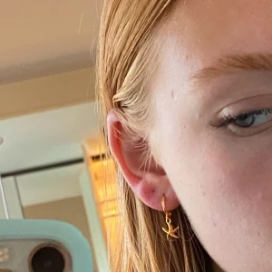 Örhängen Guld stjärna - Säljer dess supersöta guldiga örhängen!(tror dem är från chiquelle?) Använda några fåtal gånger. Frakt tillkommer💖