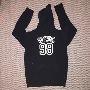  - WESC hoodie Väl använd, saknar snören och har gröna fläckar på trycket. Inköpt på WESC butiken i Örebro för många år sedan.  Kan skicka men köparen står för frakten