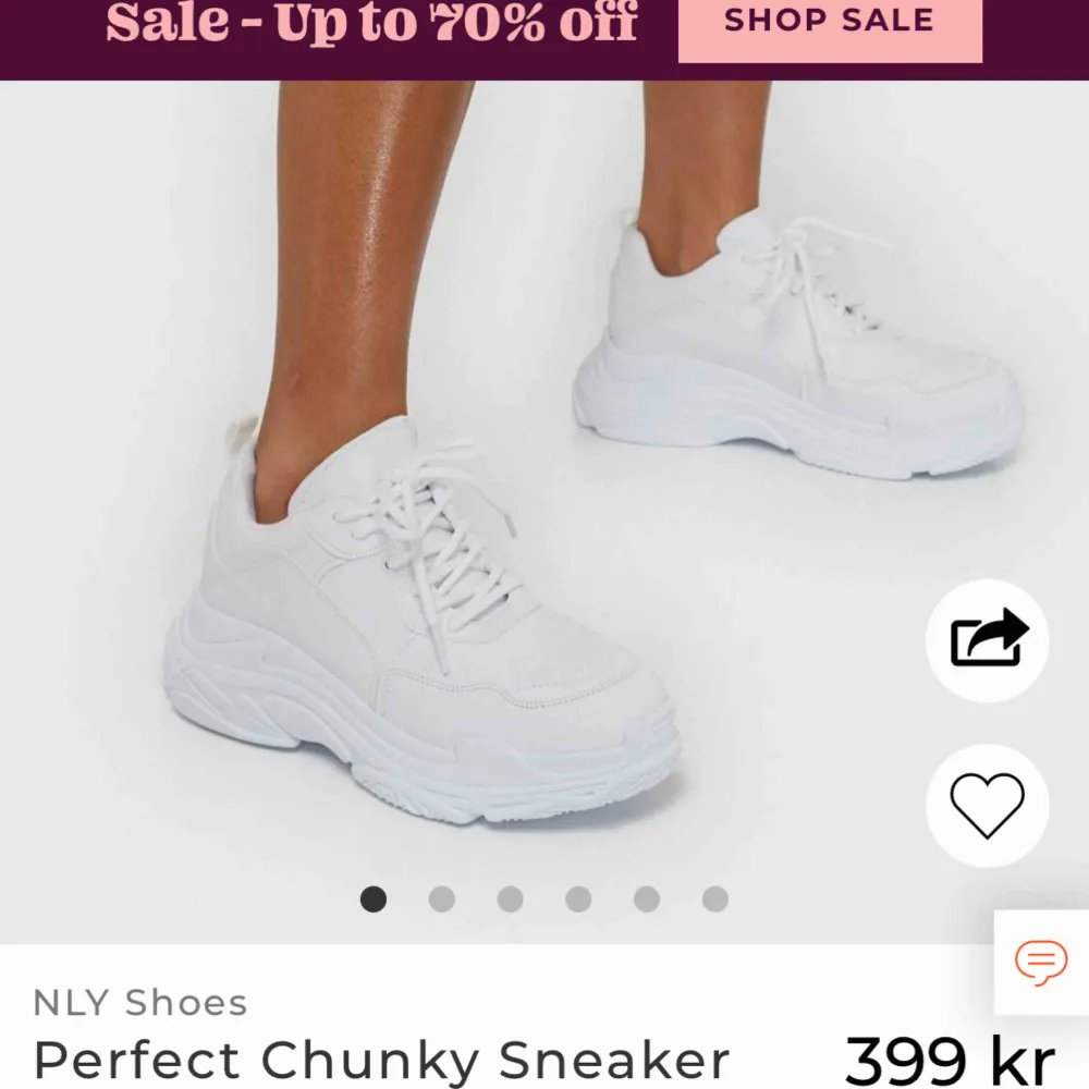 Säljer dessa populära Nelly chunky sneakers helt nya, har aldrig använt skorna dom skickas till dig direkt från kartongen 🥰 köparen står för frakt. Skor.