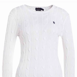  - Vit kabelstickad tröja från Ralph lauren