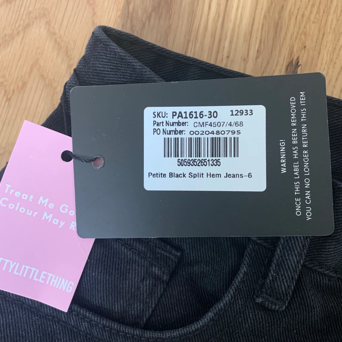 Raka jeans med slits - 91