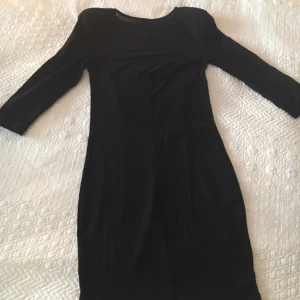  - Svart tight kort klänning med mesh i ryggen (se andra bilden). 30kr frakt eller möts i Sthlm. OBS bor med en liten katt 🐱