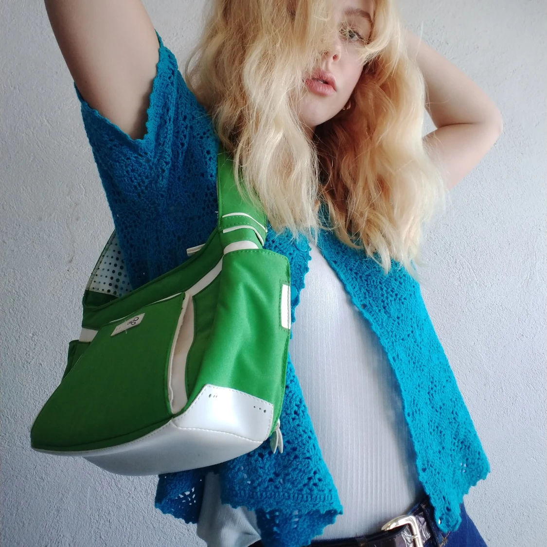 Grön axelväska 🐊