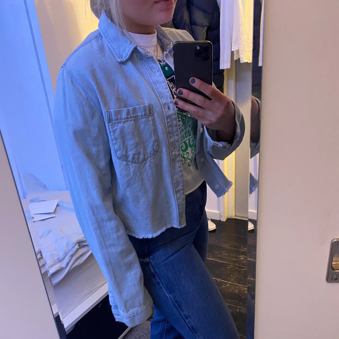 Superfin jeans skjorta🥰 - 90