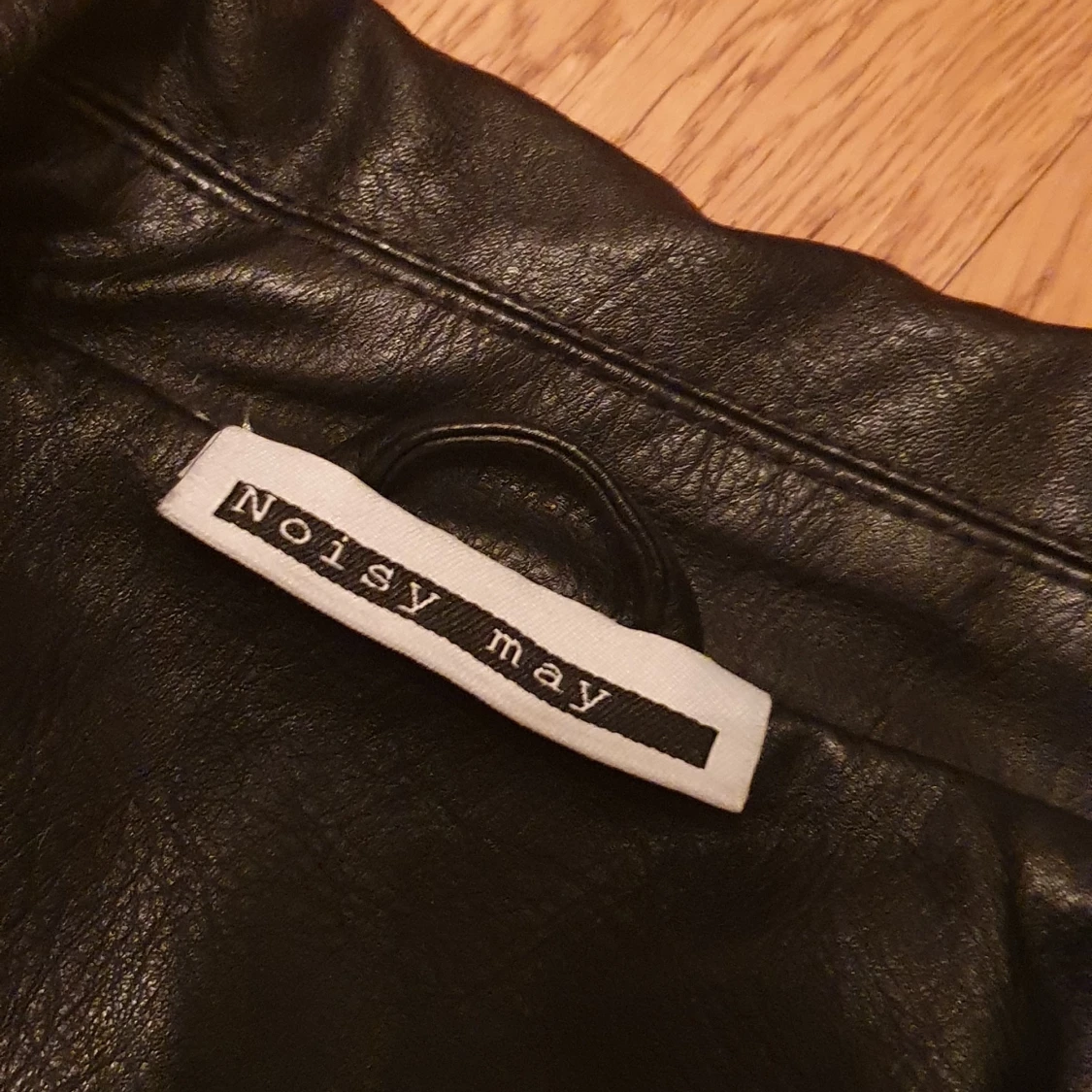 Svart läderjacka Storlek L (tall) - 91
