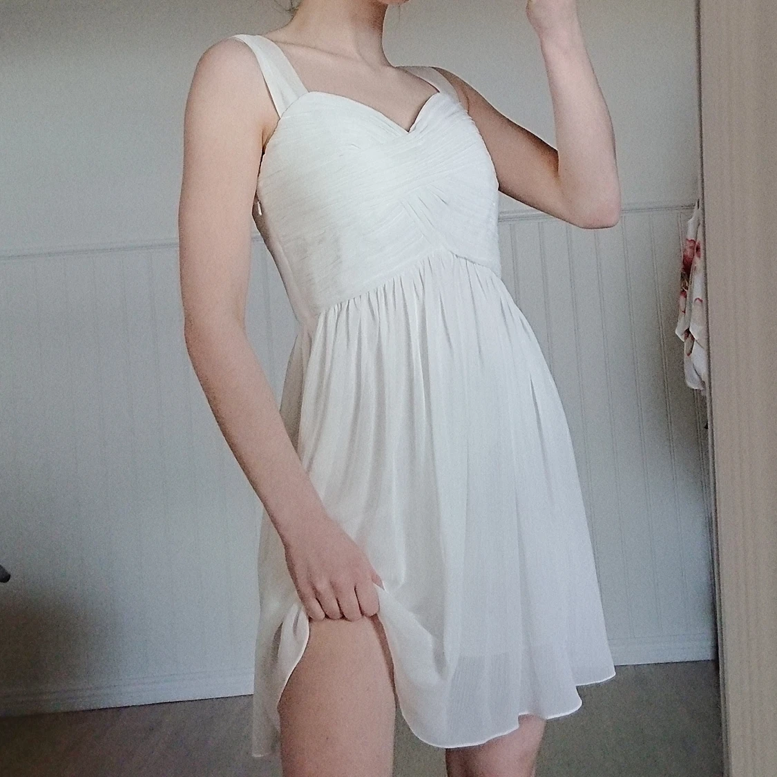 Vit klänning strl 36