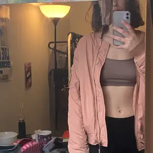pink bomber jacket, really warm on the inside(as shown)