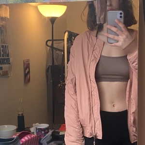 bomber jacket - pink bomber jacket, really warm on the inside(as shown)