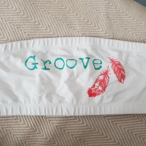 Bandeau  - Bandea-topp med fint tryck 