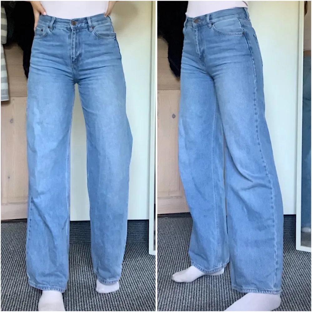 Säljer dessa populära jeans från junkyard då de är något för korta på mig (är ca 173). Jeansen är sparsamt använda. Köparen står för frakt som bör ligga på ca 66kr☺️. Jeans & Byxor.