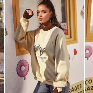 MYSIGASTE SWEATER - Såsåså fin och mysig sweater med polo krage, den är köpt från shein men aldrig använd! storleken är oversized, så skulle säga att den passar alla storlekar beroende på hur man vill att den ska sitta🥰 Kontakta mig för mer info!❤️