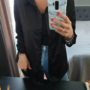 Black satin shirt - Black satin shirt - worn once - size L - can be worn as oversized straight fit shirt or tied up