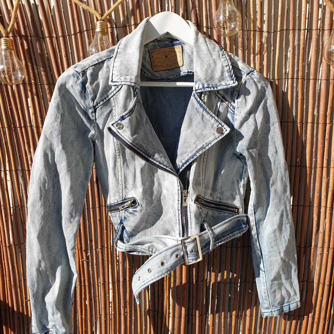 Vintage biker denim jacket