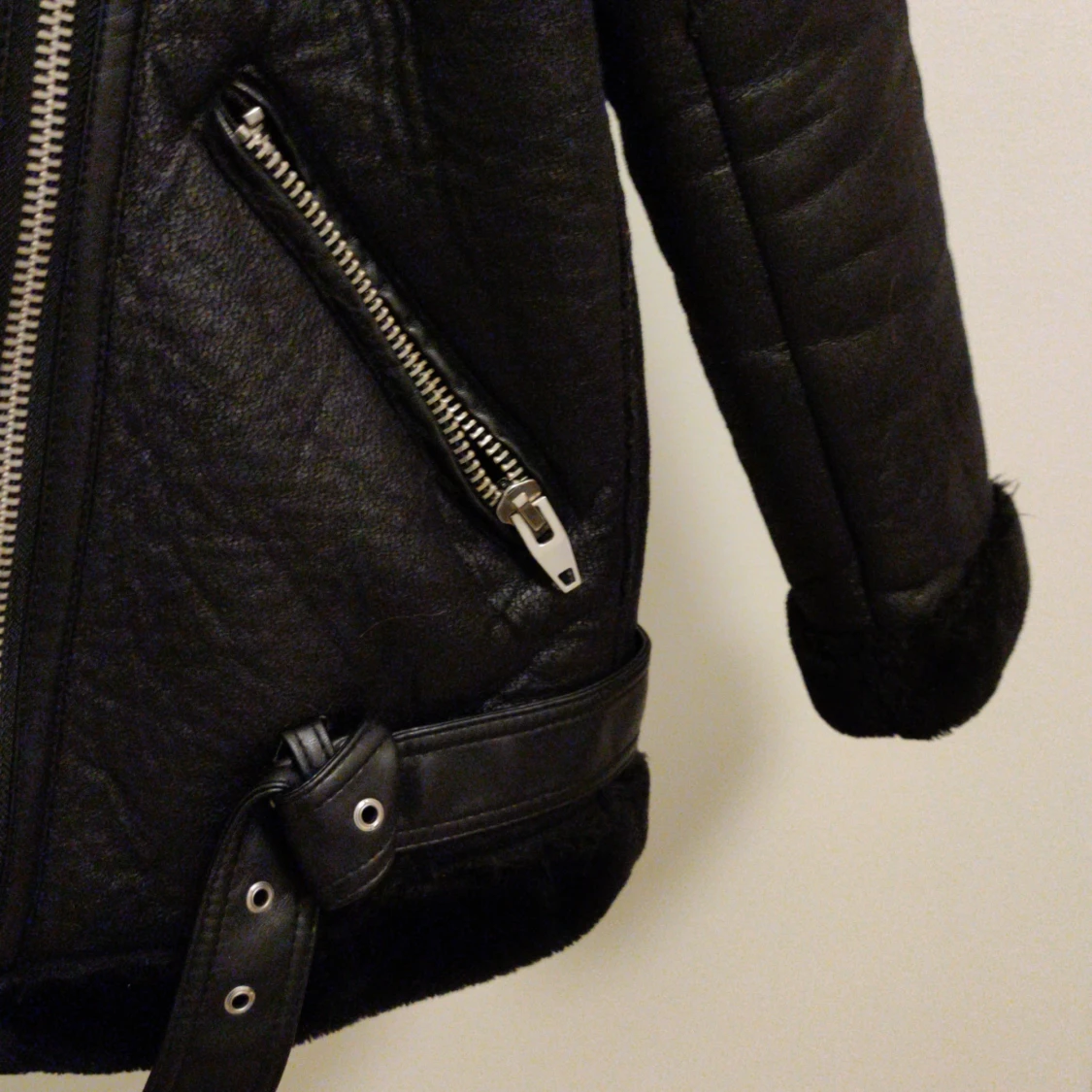 H&M skinn och pälsjacka - 91