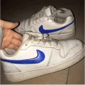  - Snygga sneakers från Nike,handmålat blått. Använda men i bra skick 