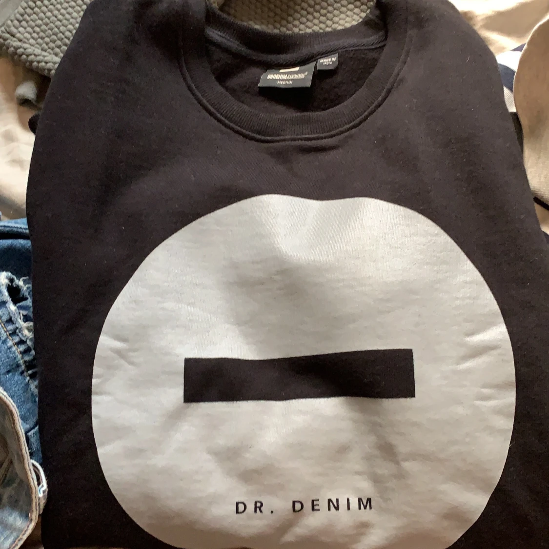 Oanvänd Dr denim sweatshirt