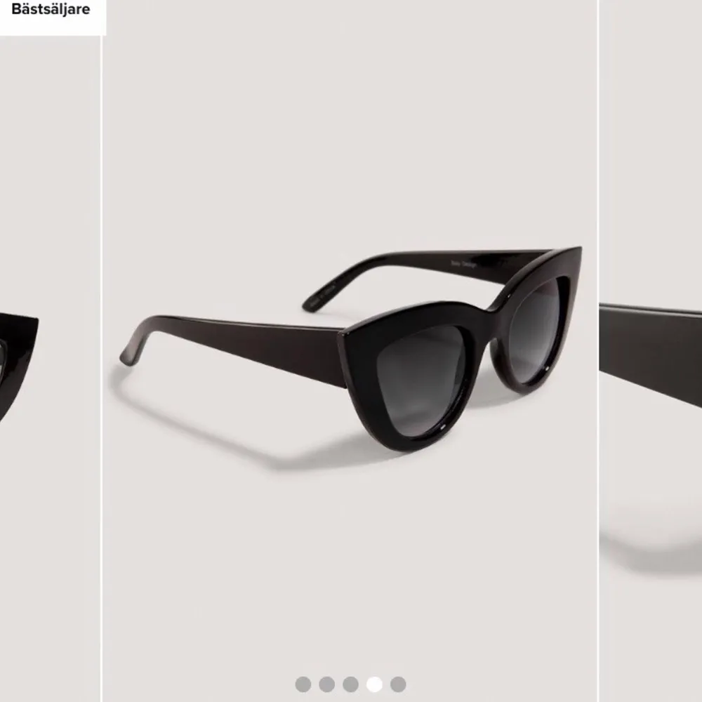 Nya svarta ”Chunky Pointy Cat Eye Sunglasses” från NA-KD i bra skick, aldrig använt dem✨. Accessoarer.