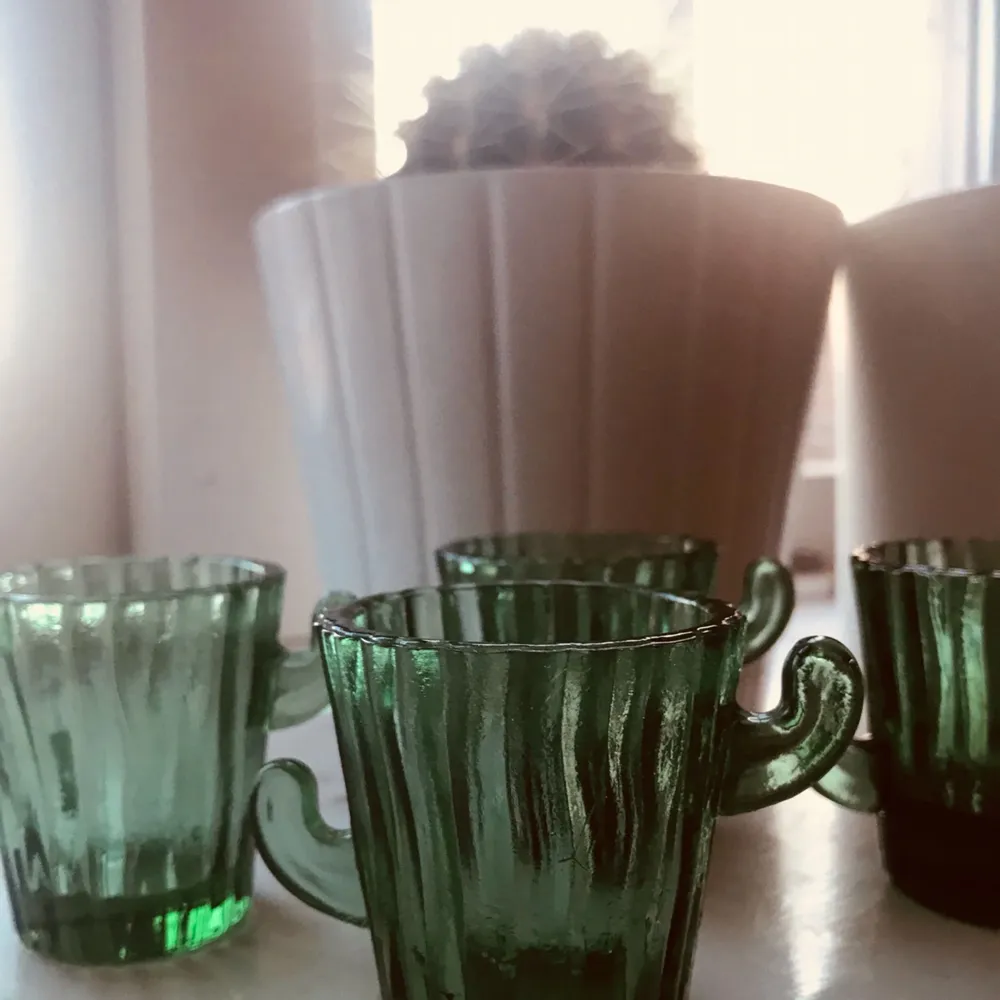4-Pack kaktus Shotglas 🌵 Oanvända. Köparen står för den lilla fraktkostnaden 💌 Hör gärna av dig vid eventuella frågor ✨. Övrigt.