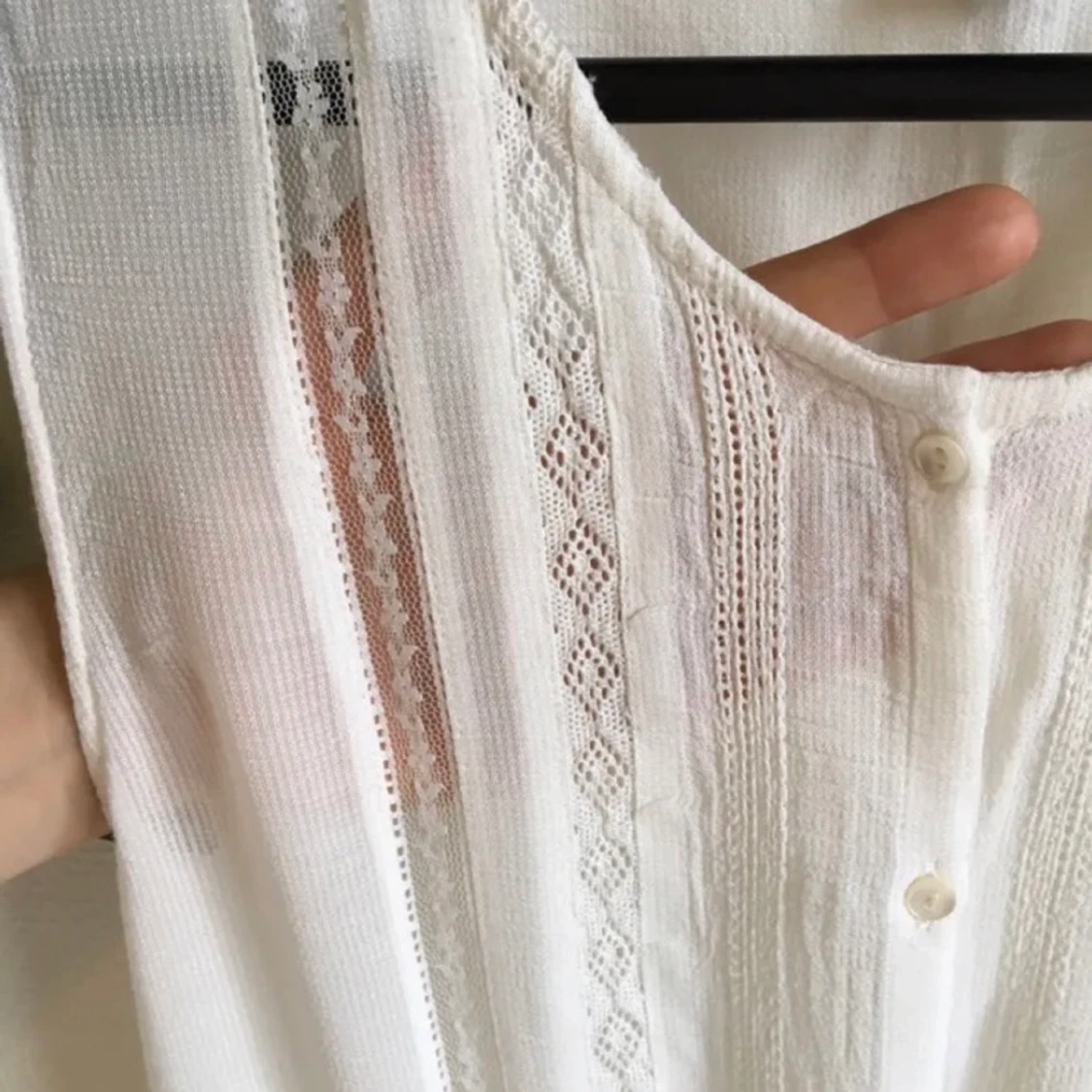 Vit tunn sommarklänning - 90