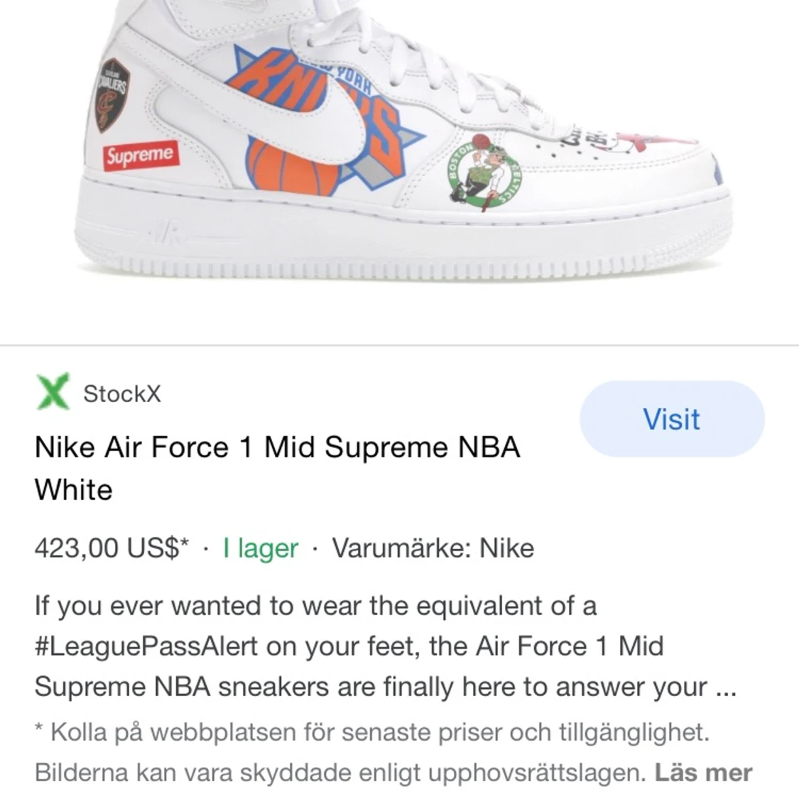 Nike x Supreme x NBA air force 1 - 90