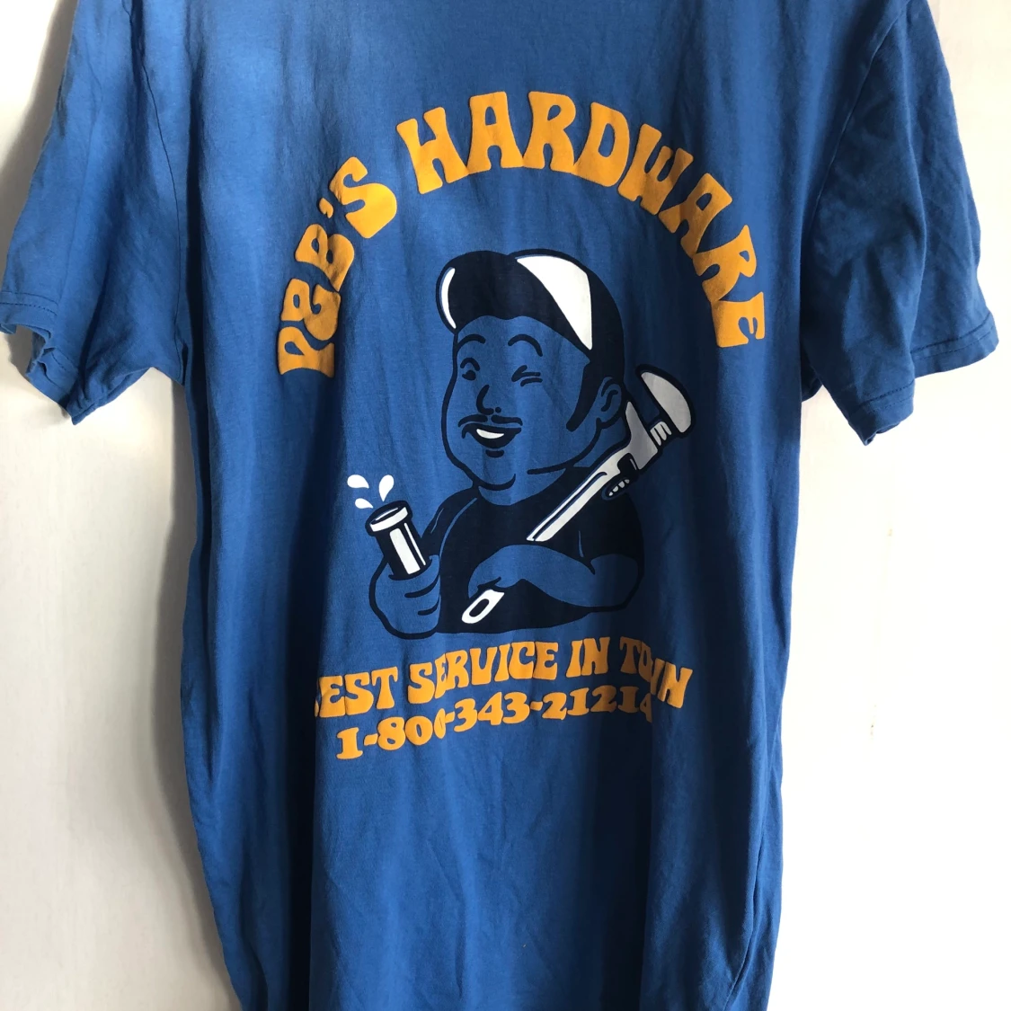 Blå tröja med tryck